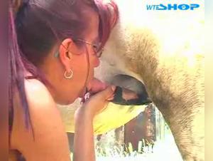 Slattern gets pounded by her dog in extreme sex