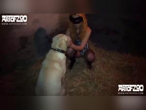 Blonde Sex with Dog, Untamed Passion