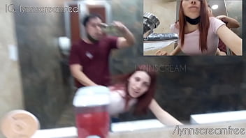 Intense fuck in public toilet
