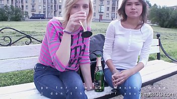 First Sensual Threesome between Girls