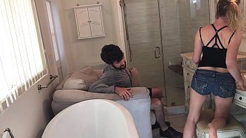 Sensual shower between a father and his stepdaughter