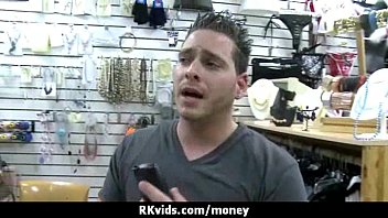 Intense masturbation of beautiful blonde for money