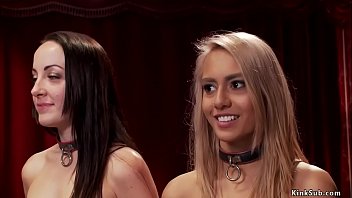 Mature milfs and young amateur girls engage in lesbian sex