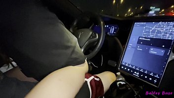 Bailey und sein Tesla: Spass im Auto