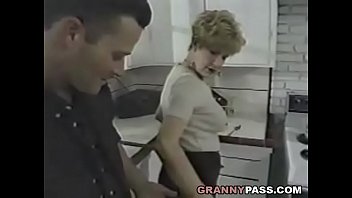 MILF Marie and her young lover: a sensual encounter in the kitchen