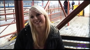 Blonde bbw prostitute gets fucked for money
