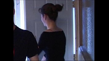 Cheating woman fucks young electrician at home